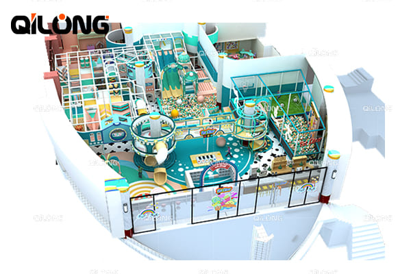 Qilong Amusement Equipment 800㎡ Indoor Playground in Thailand