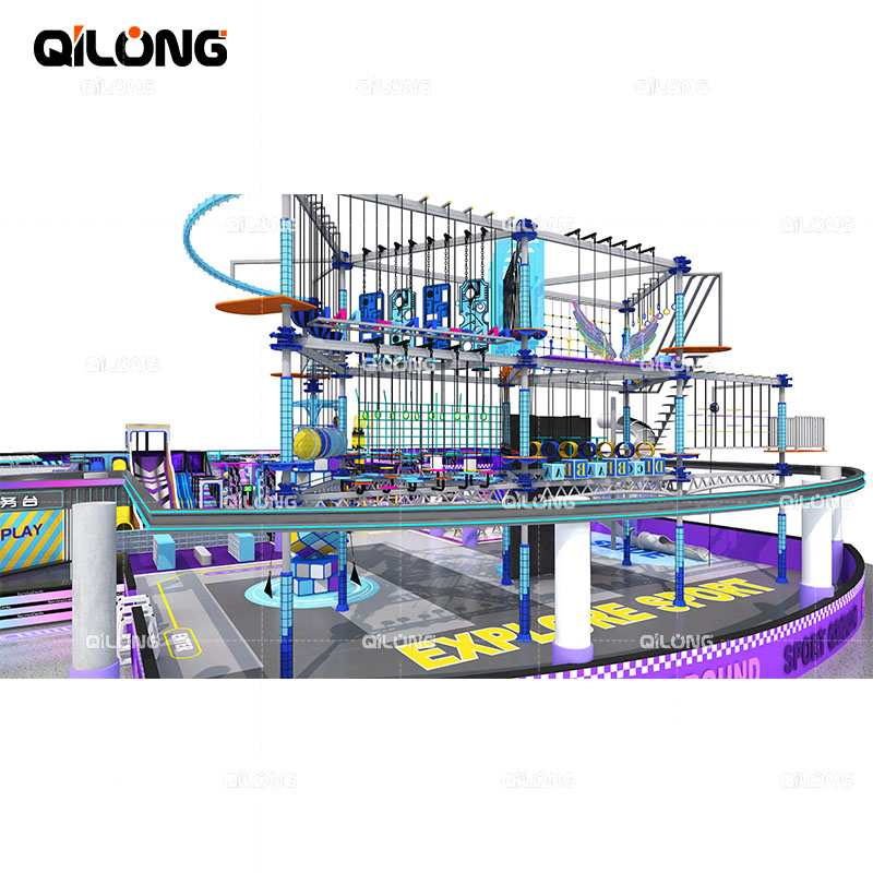 Indoor Rope Course Playground High Quality Indoor High Ropes Course Playground Equipment