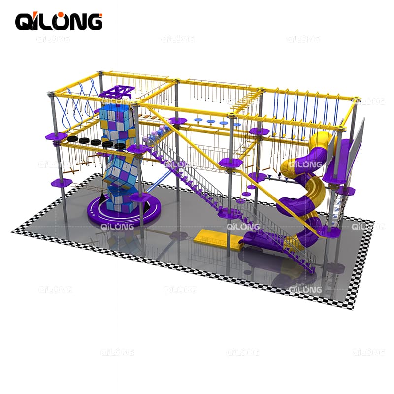 Customized Kids High Quality Indoor Playground Rope Course Equipment Manufacturer