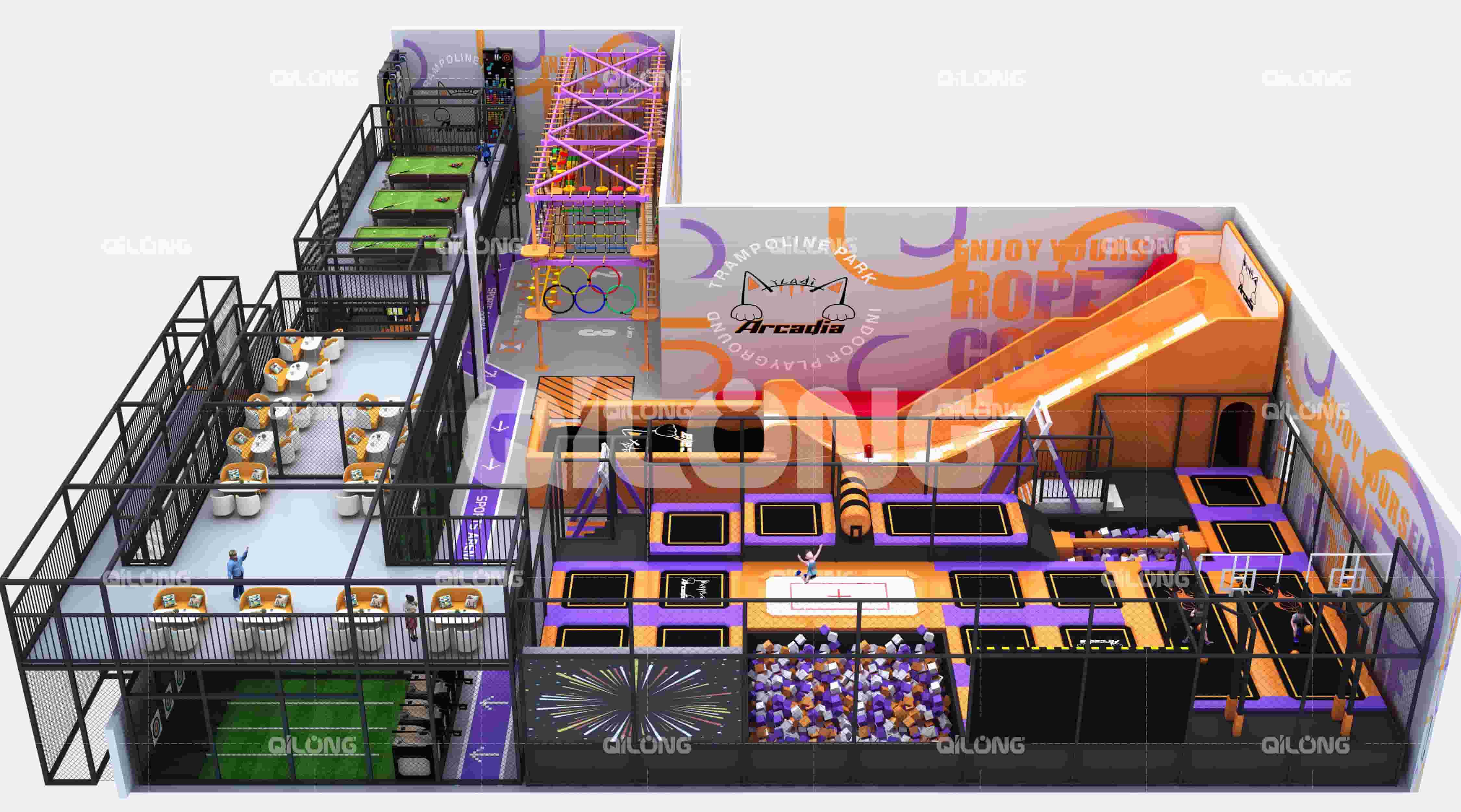 Qilong Amusement ** Trampoline Park Project in Chengdu